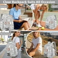 thumbnail image 6 of KOITHOT Clear Backpack Heavy Duty, Waterproof PVC Transparent Backpacks for Adults, Gray Book Bag for School Travel, 6 of 7