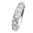 thumbnail image 2 of 0.15 Ct. Diamond Women's Wedding Band - Bridal Ring Set In 14K White Gold, 2 of 5