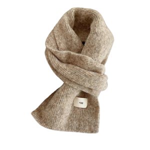 JJHGVB Winter Knitted Scarf Women Winter Long Thick Scarf Knit Scarf Winter Scarf Thick Warm Scarves Soft Warm Knitted Neck Scarf Winter Scarf Soft Warm Scarf Winter Scarf A1-Khaki One Size