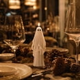 thumbnail image 5 of Halloween Decor Ghost Candles, Cute Taper Candle Spooky Tabletop Novelty Party Favor Basket Stuffer, Gothic Decoration Indoor Gift for Mantel Halloween Table Centerpiece, 5 of 7
