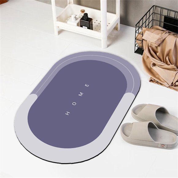Super Absorbent Bath Mat Non Floor Pad Soft Toilet Carpet for Bathroom Kitchen Bedroom