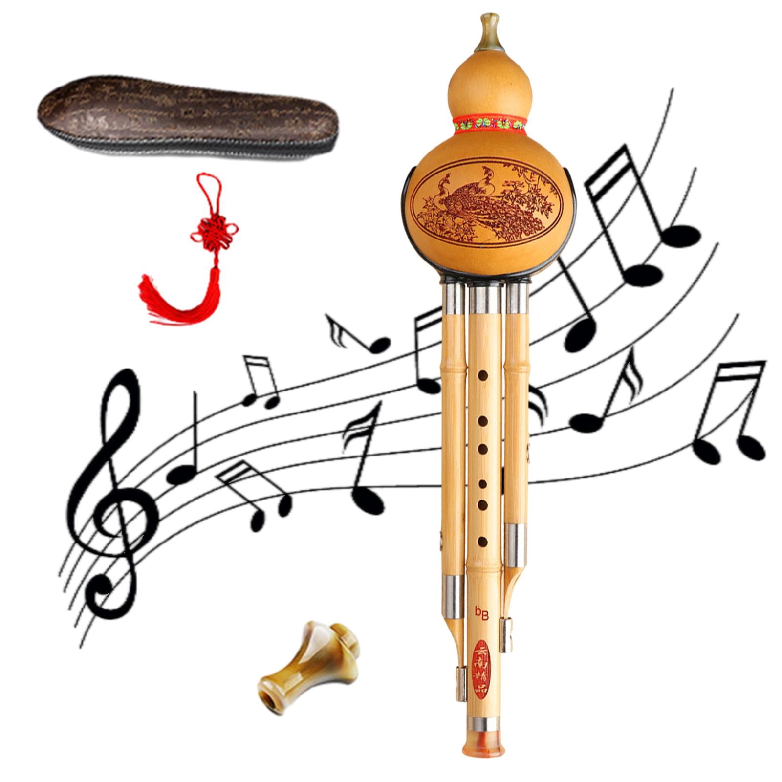 Hulusi Flute Instrument Chinese Musical Instrument for Performance Practice b flat key