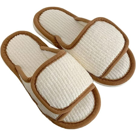

PIKADINGNIS Linen SlippersHouse Slippers for Women Womens Home Slippers Open Toe Slippers for Women
