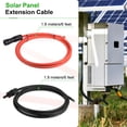 thumbnail image 2 of Cable Solar 6 Pies 8 AWG 10mm2 Cobre Estañado con Conector Hembra y Macho Negro Rojo Unique Bargains, 2 of 8