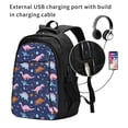 thumbnail image 2 of Balery Dinosaur Print USB Charging Backpack for Men and Women - Water-Resistant, Anti-Theft Laptop Backpack with USB Port for Travel, Work, School, and College, 2 of 7