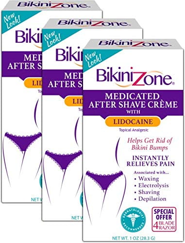 Bikini Zone Medicated After Shave Creme - Pack of 3