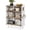 Oak, variant on Fenge 4 Tier Bookshelf, Modern Open Bookcase with Pegboard, 33.6 Inches Small Book Shelf Storage Organizer