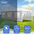 thumbnail image 3 of HiiKaa  10x30ft Party Tent Outdoor Canopy Tents for Parties with 8 Removable Sidewalls,Heavy Duty Waterproof Gazebo Shelter for BBQ,Wedding,Events,Camping,Birthday Party,Backyard and Patio, 3 of 6