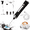 Black - J-3 Upgraded Version + 3 Mixing Heads + Stand, variant on Handheld Milk Frother Wand for Coffee with Stand, Rechargeable Electric Whisk with 3 Heads 3 Speeds Drink Mixer Coffee Frother For Coffee, Latte, Cappuccino, Hot Chocolate,Egg,Black
