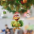 thumbnail image 6 of Christmas Chicken Ornaments, Hilarious Novelty Holiday Tree Decor with Comical Expressions, Acrylic Hanging Pendants for Gifts, Parties,Home Decor Christmas Decorations for Tree,Car Pendant (C), 6 of 8