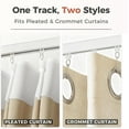thumbnail image 3 of Ceiling or Wall Mount Curtain Track Kit with Hooks, 3ft - 6ft Adjustable Length Drape Rail Set For Living Room Bedroom, Single Window Rods Work with Grommet and Pinch Pleated Curtain, 3 of 8