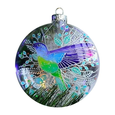 

jiaroswwei Handcrafted Bird Pendant Smooth Edges Acrylic Christmas Tree Hummingbird Pendant Party Supplies