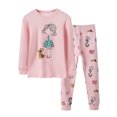thumbnail image 3 of WIBACKER 2-7 Years Toddler and Little Girls' Long Sleeve Top and Pants Snug Fit 100% Cotton 2 Piece Pajama Set - Cute Girl, 3 of 7