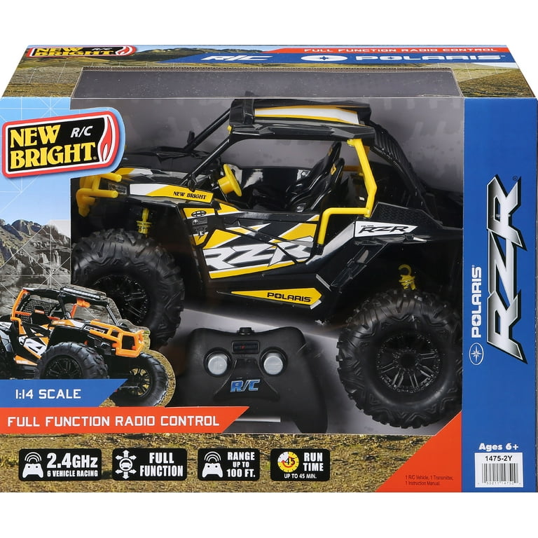 New Bright RC 1:14 Radio Control 2019 Polaris RZR - Yellow
