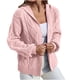 thumbnail image 1 of Moda mujer manga larga cárdigan sólido otoño Casual abrigo blusa Top Pompotops  qwe16079, 1 of 1
