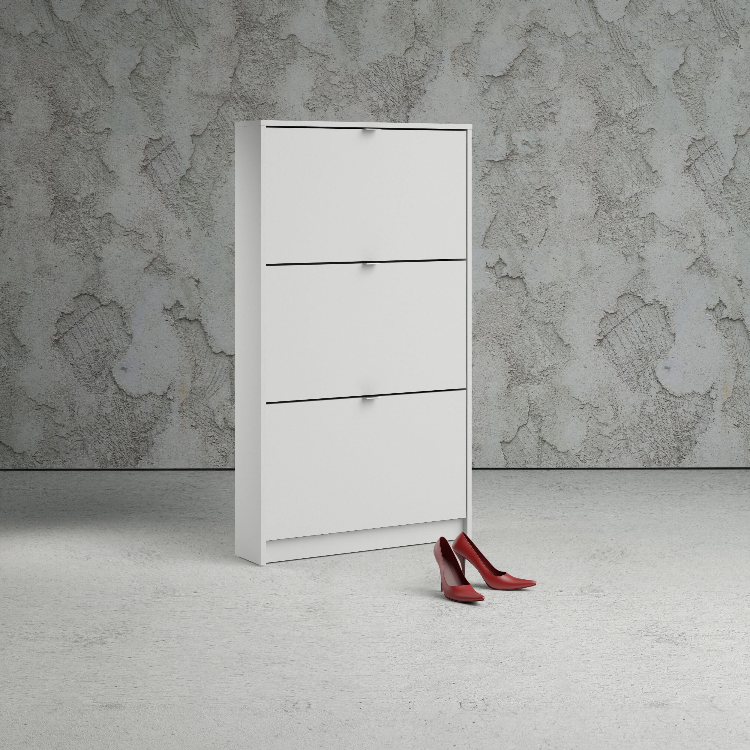 BYBLIGHT 39.4 in. H x 31.5 in. W White Shoe Storage Cabinet with