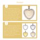 thumbnail image 2 of Qarigey 50 piezas de bandejas colgantes con bisel de corazón, accesorios de diamantes de imitación, espaciadores de dijes para fabricación Ropa, zapatos y accesorios Miscelánea KC oro, 2 of 6