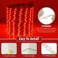 thumbnail image 6 of WYZworks 2760LEDs, 150ft Red 16-Mode Flat LED Outside Strip Lights, SMD 2835, Waterproof Permanent Heavy Duty Outdoor Exterior Accent Lighting, ETL Certified, Connectable Flexible Clear PVC Shell, 6 of 8