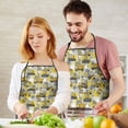 thumbnail image 5 of Construction Vehicles Paint Splatters Apron-Garden Aprons for Women with Pockets-Cotton Linen Waterproof Kitchen Cooking Gardening Aprons Adjustable for Kitchen,Cooking,BBQ and Salon 33x27 Inch, 5 of 7