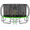 Green, variant on GVDV 10FT Outdoor Trampoline, Backyard Recreational Pumpkin Trampoline with Enclosure for Kids