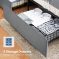 thumbnail image 5 of Bed Frame with 4 Storage Drawers and Charging Station Queen, 5 of 5
