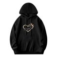 thumbnail image 1 of Men's Long Sleeve Hoodie Pullover Sweatshirt with Pockets - Dragon & Heart Design Stylish Glow Relaxed Fit Drawstring Hood, 1 of 7