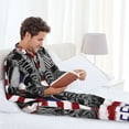 thumbnail image 5 of KLL Home Of The Free Because Of The Brave Sleepwear Mens Flannel Pajamas,Long Cotton Pj Set, 5 of 7