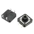 thumbnail image 2 of 25pcs 12x12mm 4 Pins DIP PCB Mount Momentary Square Button Tactile Tact Switch, 2 of 2
