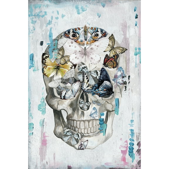 Marmont Hill Butterfly Gathering Painting Print on Wrapped Canvas