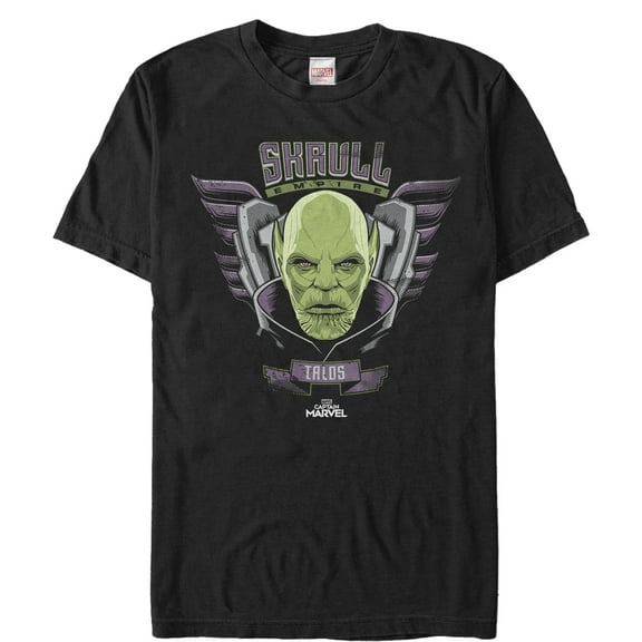 Men's Marvel Captain Marvel Talos Skrull Portrait Graphic Tee Black 2X Large