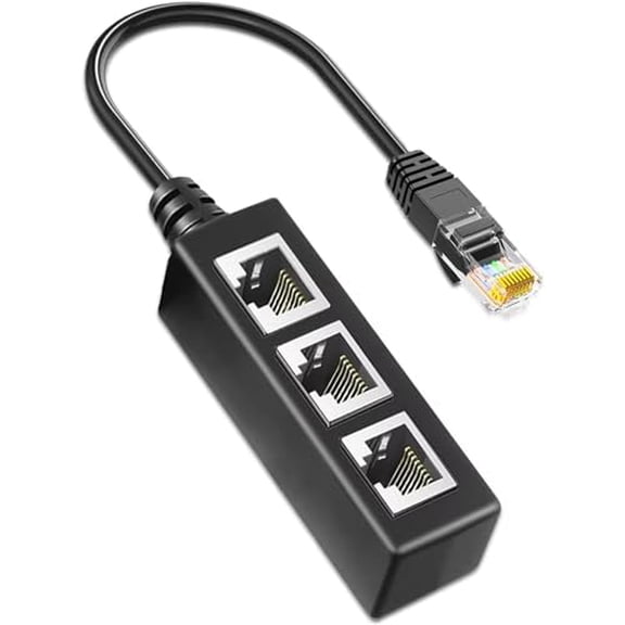 Ethernet Splitter 1 to 3,RJ45 Network Splitter Starlink Ethernet Adapter,LAN Internet Cable Adapter for Cat 5/5e/6/7/8 Cable