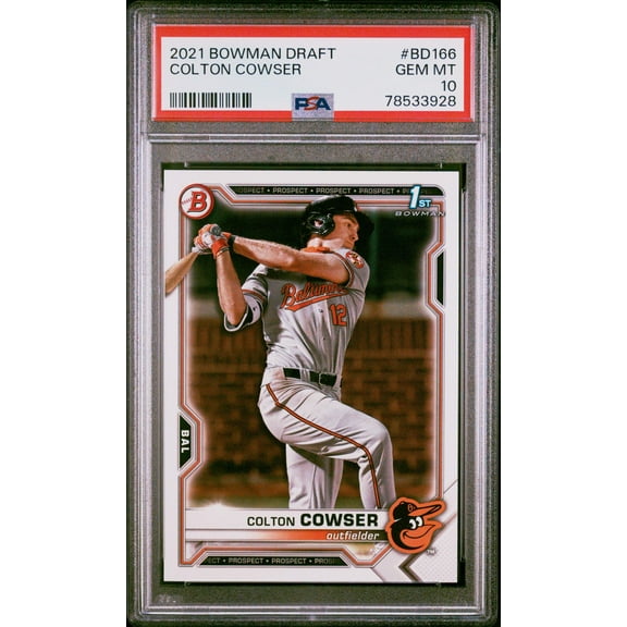 Graded 2021 Topps Bowman Draft Colton Cowser #BD166 Rookie RC Baseball Card PSA 10 Gem Mint