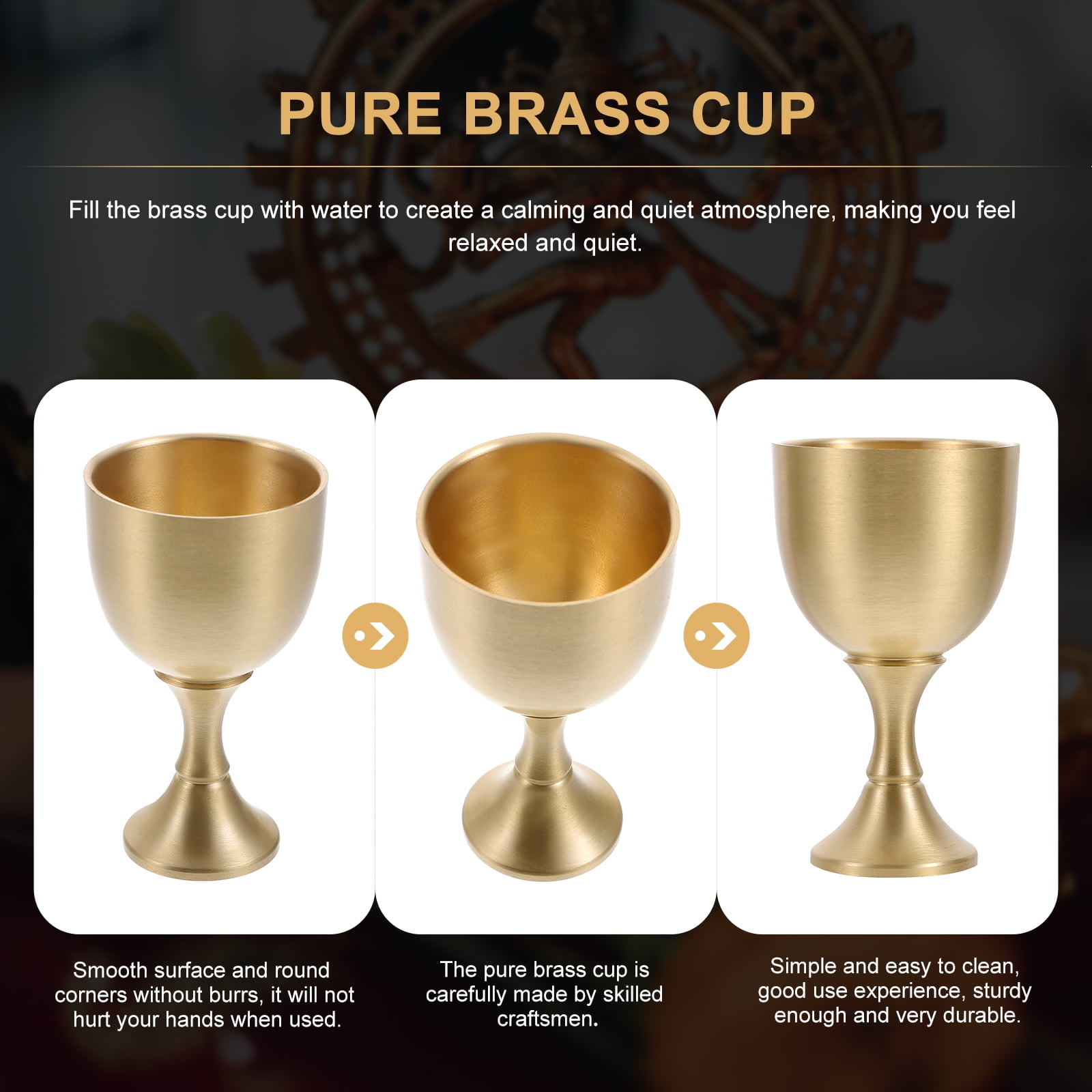 кружка 120ML Pure Brass Wine Glass Classical Wine Cup Handmade
