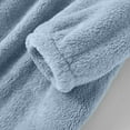 thumbnail image 5 of Aboser Womens Fuzzy Fleece Nightgown Flannel Long Sleeve Loungewear Warm Sherpa Long Sleep Dress Loose V Neck Nightshirts Solid Color Plush Pajama Dresses with Pocket, 5 of 8
