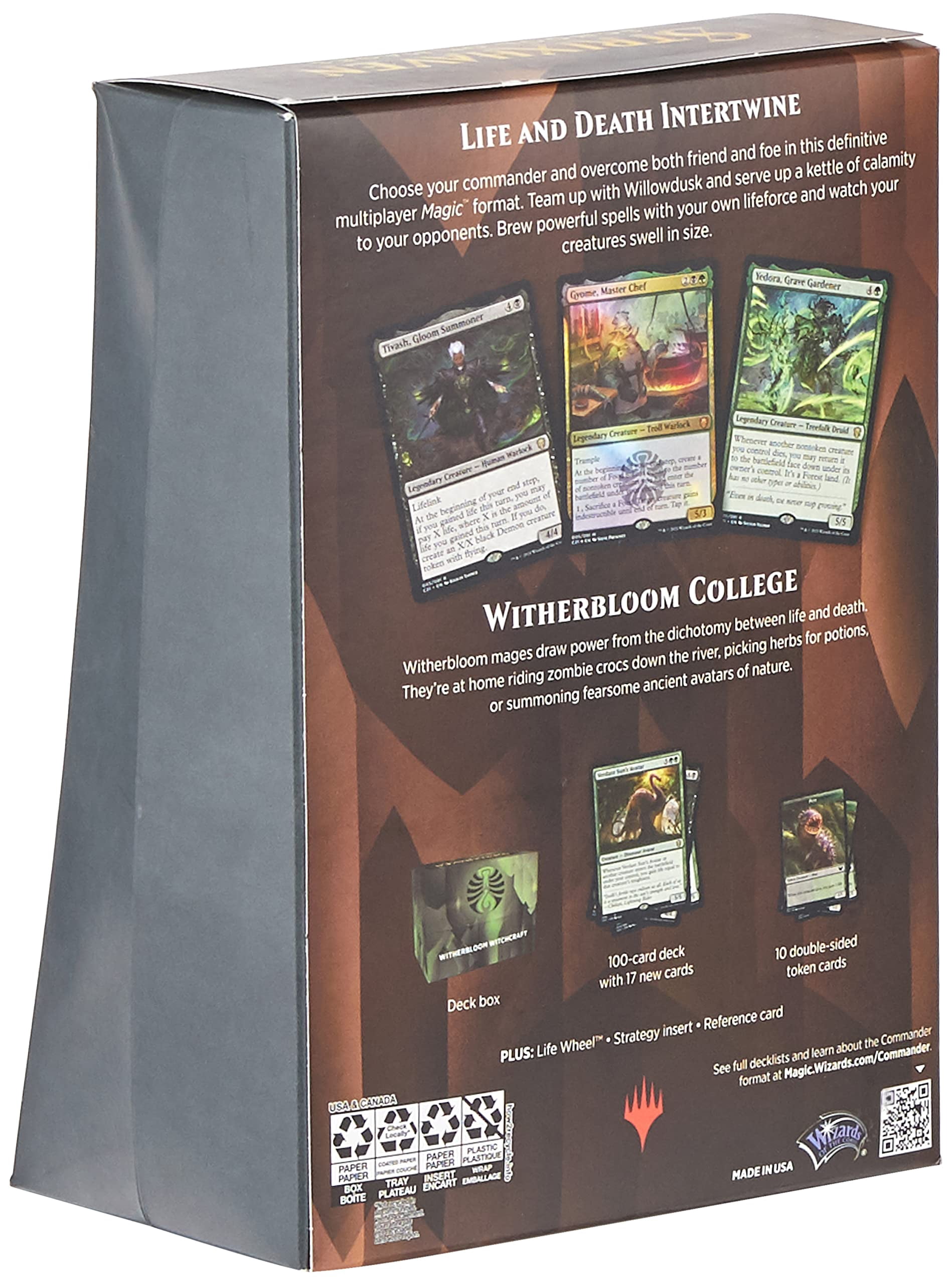 Magic The Gathering Strixhaven Commander Deck - Witherbloom Witchcraft (Black-Green)