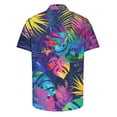 thumbnail image 4 of AHTJRT Men's Short Sleeve Button-Down Banana Leaf Textures Elegant Get-Togethers Multicolor 3XL, 4 of 5