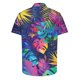 thumbnail image 4 of Camisas de Manga Larga para Hombres Moda Casual Floral Estampado Hawaiano Solapa Botón Superior, Ligero para Primavera Verano, 4 of 8