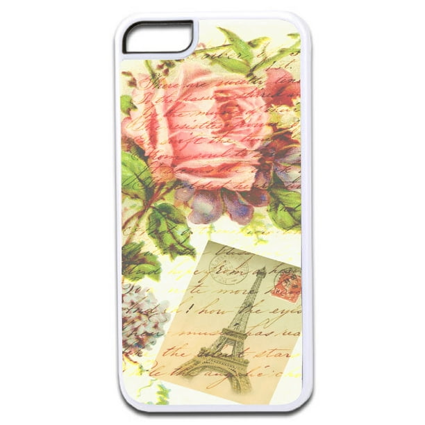 Vintage Style Tower Paris Roses Design White Rubber Case for the Apple iPhone 6 Plus / iPhone 6s Plus - Apple iPhone 6 Plus Accessories 6s Plus Accessories - Walmart.com