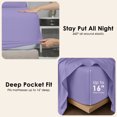 thumbnail image 3 of Lux Decor&nbsp;6 Piece Bed Sheets Queen Size - Ultra Soft Microfiber Bed Sheet Sets, 16” Deep Pocket Queen Sheets, Lavender, 3 of 9