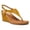 Yellow, variant on FSJ Women Low Wedge Heel Thong Sandals Ankle Strap Round Open Toe Flip Flops Comfortable Cushion Heeled Sandals Size 8 Yellow