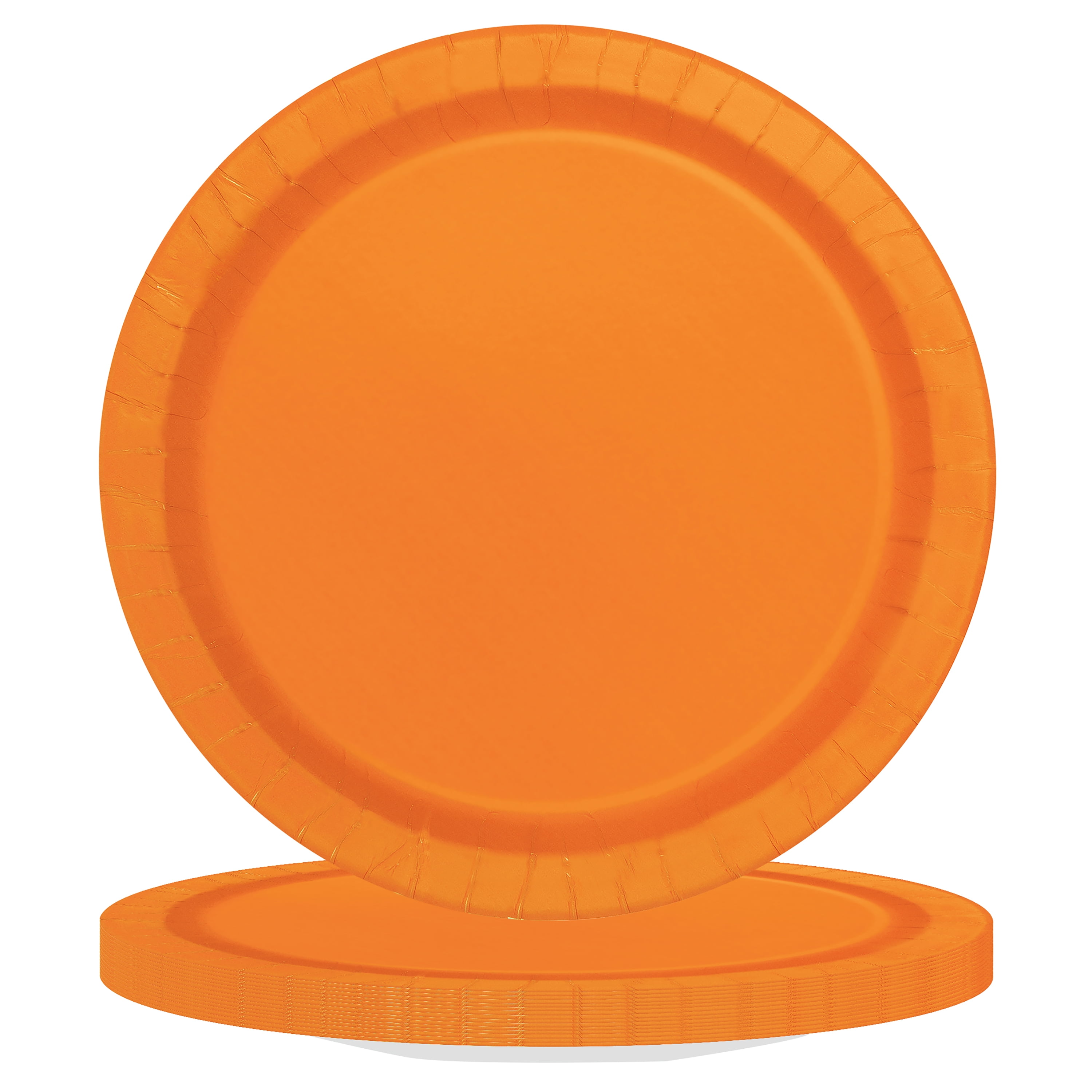 9 Inch Tangerine Paper Dinner Plates, 20 count, by Way to Celebrate