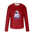 thumbnail image 4 of Raeneomay Long Sleeve Shirts for Men Halloween Printed Top Casual Long Sleeved Round Neck Top/Shirt, 4 of 4