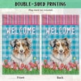 thumbnail image 6 of Watercolor Dog Spring Summer Welcome Garden Flag Cavalier King Charles Spaniel Tulip Flowers Blue Buffalo Plaid Outside Yard Decor Flag Banner 12.5X18 Inch Double Side Style 1, 6 of 6