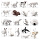 thumbnail image 1 of Juego de 18 figuras de juguete de animales polares árticos que incluyen lobo blanco, búho blanco, conejo ártico blanco, husky ártico e iglú, modelo animal de simulación, regalo para niños, 1 of 8