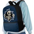 thumbnail image 4 of Uourmeti Polyester School Backpack Daypack with Peeking Skeleton Design - Durable Bag for School and Daily Travel, 4 of 6