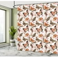 thumbnail image 5 of Ambesonne Vintage Shower Curtain, Love Letters Watercolor, 69"Wx70"L, Vermilion Peach Black, 5 of 5