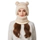 thumbnail image 4 of Sombrero de invierno de punto grueso para mujer | Gorro cálido forrado de forro polar con cobertura de orejas y rostro | Lana cortaviento, ajuste elástico y acogedor, gorra térmica suave para clima, 4 of 7