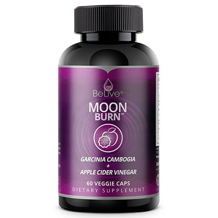 60 Caps Supplement Pills - Moon Burn Garcinia Cambogia with Apple Cider Vinegar Weight Loss Pills for Women and Men. Sleep Aid Supplement, Stimulant-Free, Premium Carb Blocker & Appetite Control Fat Burner – 60 V-Caps