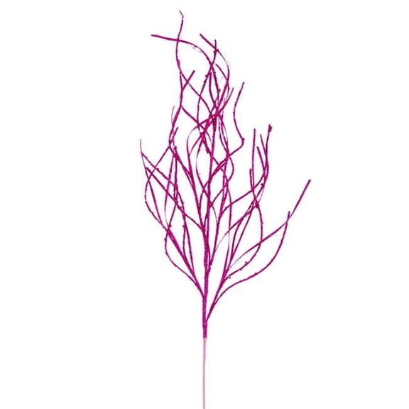 Vickerman QG225013 40 in. Hot Pink Berry Wavy Glitter Spray, 4 Piece - Pack of 54