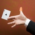 thumbnail image 2 of 2 Sets Trick Finger Magician Scarf Funny Fake Thumb Tips Trick Scarf Performance Prop, 2 of 8